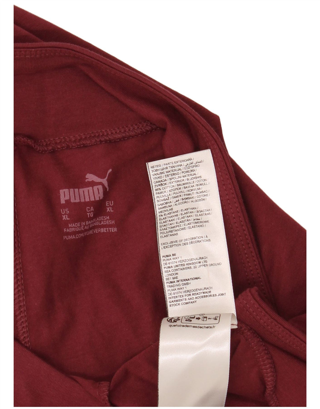 Γυναικείο Γραφικό Κολάν PUMA UK 18 XL Βαμβακερό μπορντό