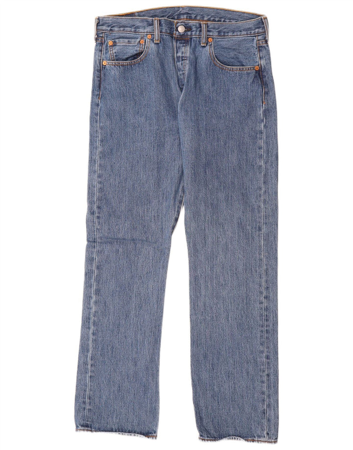 Levi's Mens 501 Straight Jeans W34 L32 Blue Cotton