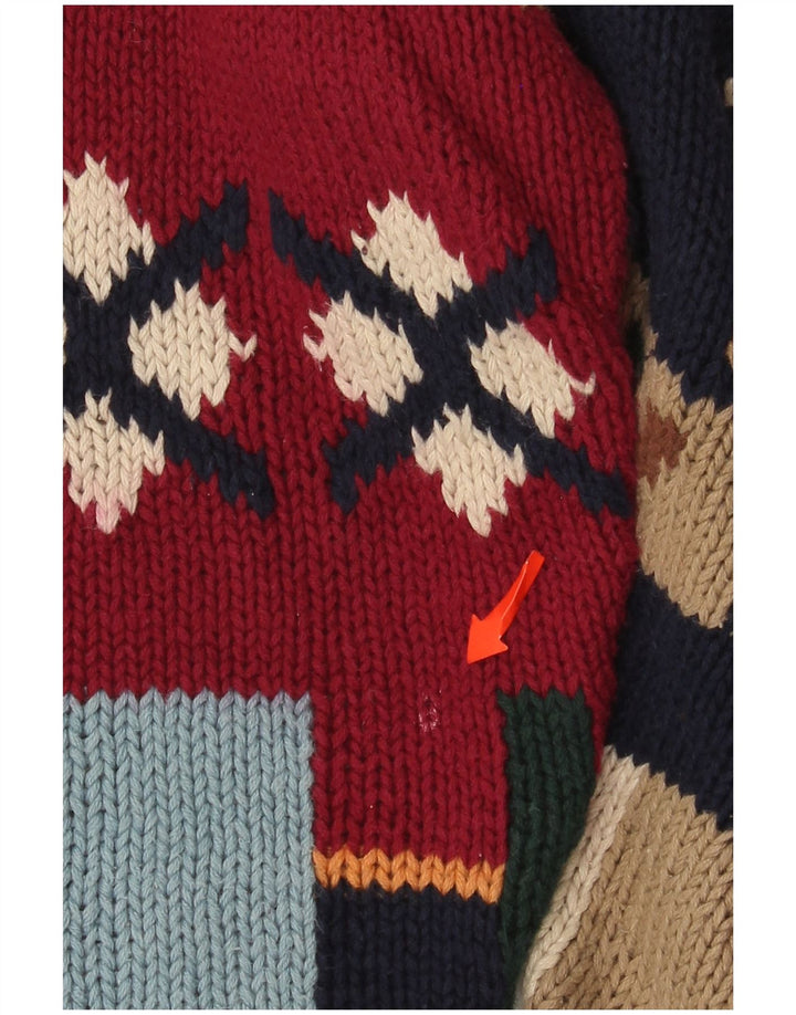 Elegance Ανδρικό πουλόβερ με λαιμόκοψη, μεσαία πολύχρωμη καινοτομία