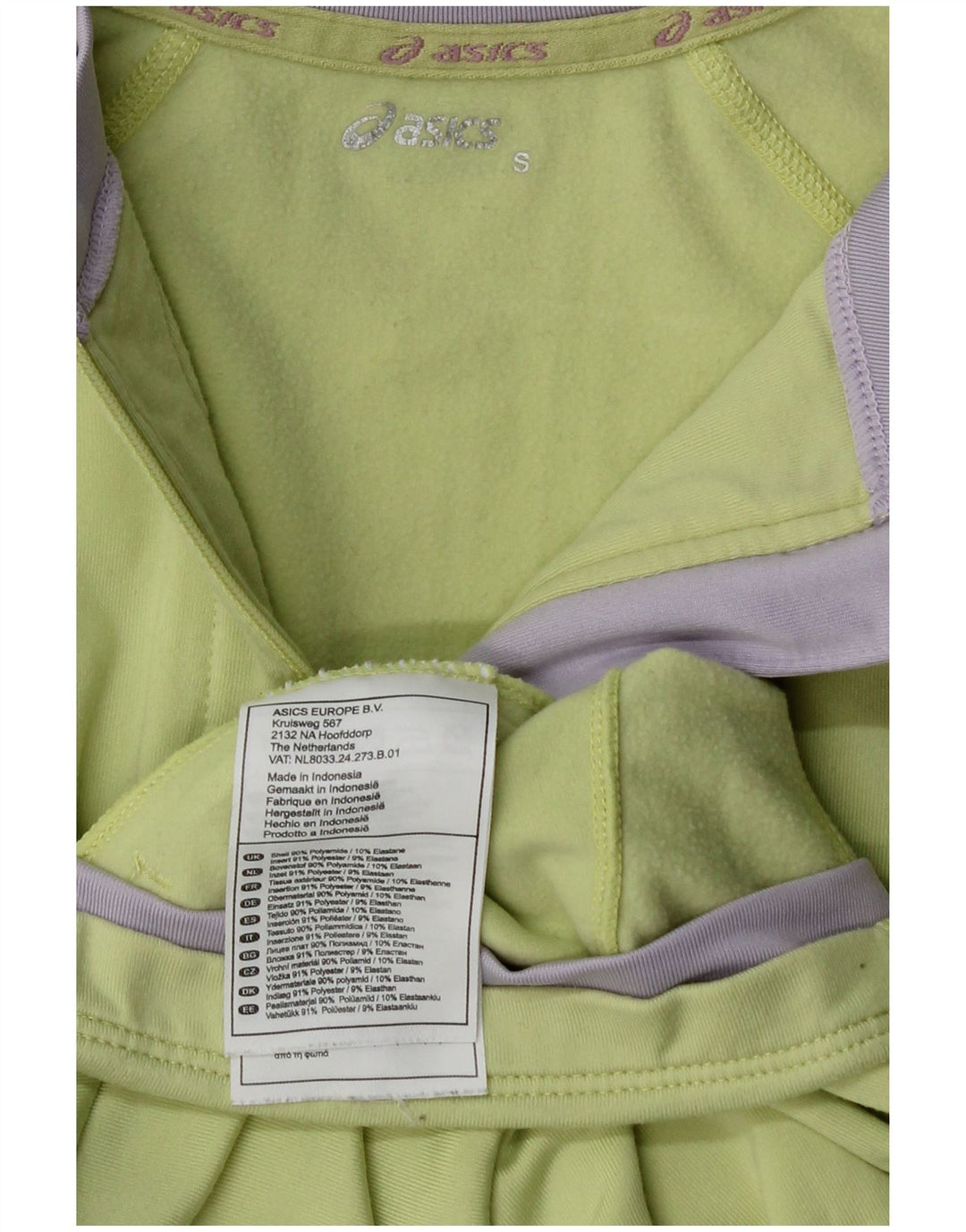 Γυναικεία αθλητική φόρμα γραφικών πουλόβερ ASICS Top 10 Small Green Colourblock