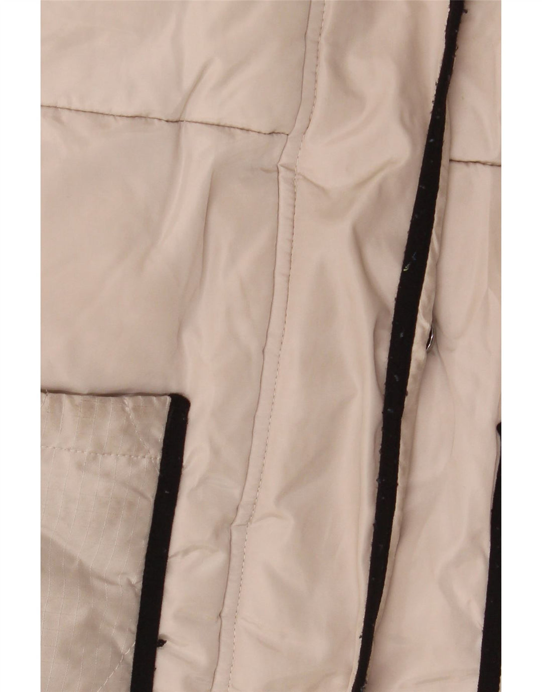 Ted Baker Girls Graphic Hooded Podded Coat 9-10 Years Beige Polyester