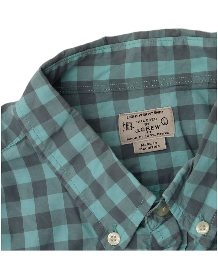 Ανδρικό πουκάμισο J. Crew Large Blue Gingham Cotton