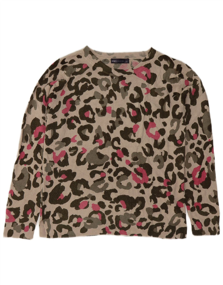 Marks & Spencer Γυναικείο πουλόβερ με λαιμόκαυστο UK 12 Medium Beige