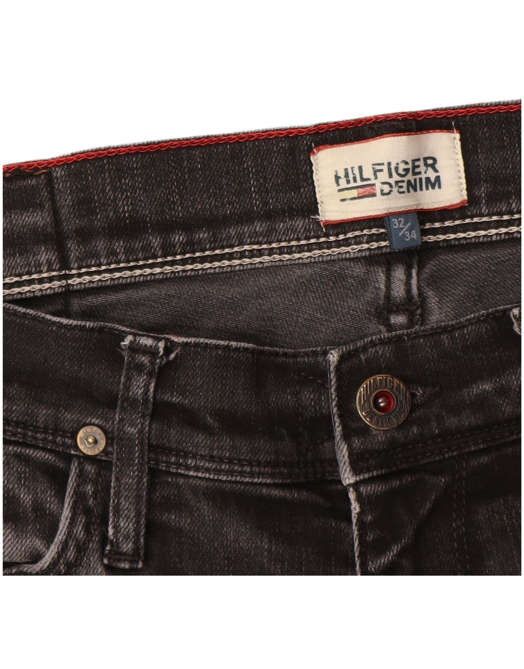 Tommy Hilfiger Ανδρικό Slim Jeans W32 L34 Μαύρο βαμβακερό