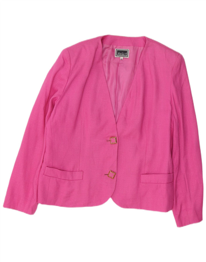 Luisa Spagnoli γυναικείο σακάκι 2 κουμπιών σακάκι IT 48 XL Pink Acetate