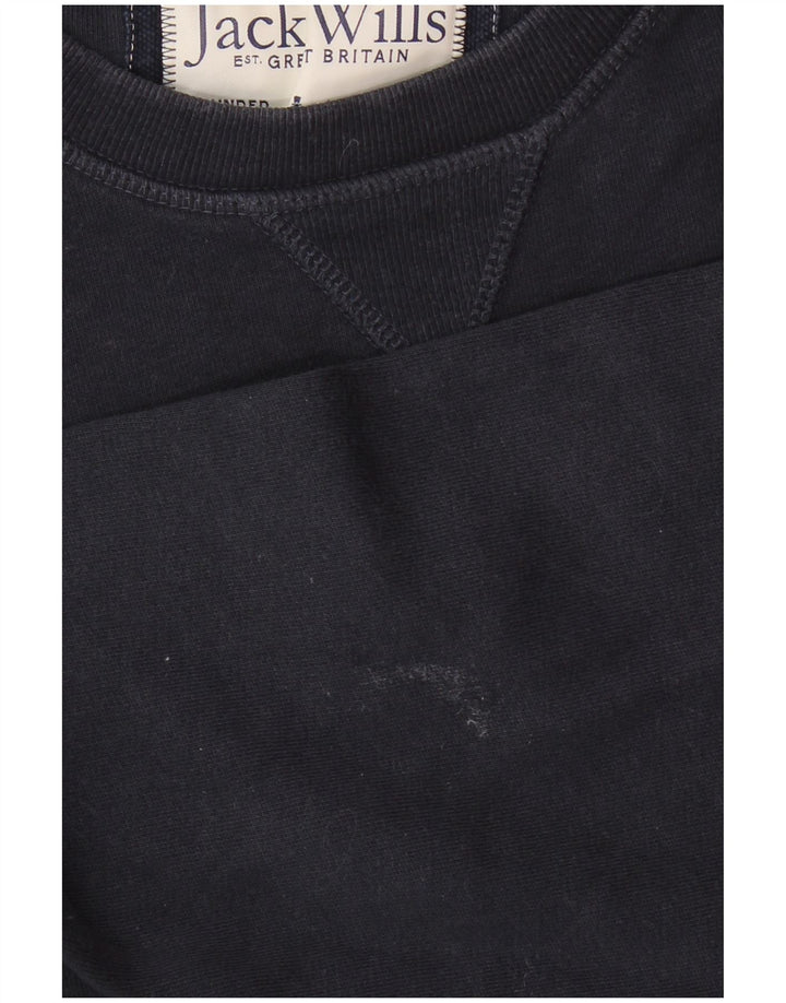 JACK WILLS Ανδρικό Φούτερ Jumper Μεγάλο Ναυτικό Βαμβακερό