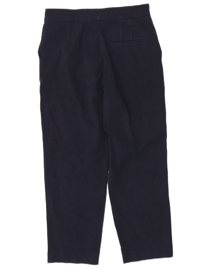 Massimo Dutti Γυναικείο Cropped Παντελόνι EU 40 Medium W30 L26 Navy Blue