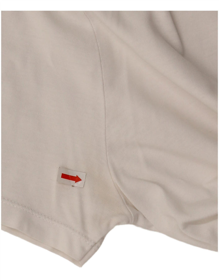 Zara Γυναικείο γραφικό T-Shirt Top UK 12 Medium White