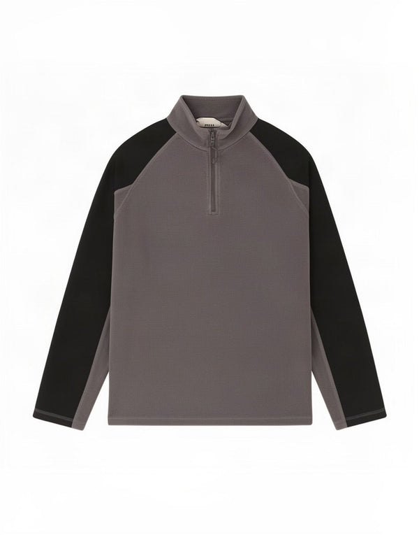 Mountain Warehouse Ανδρικό φερμουάρ Fleece Jumper Medium Grey Colourblock