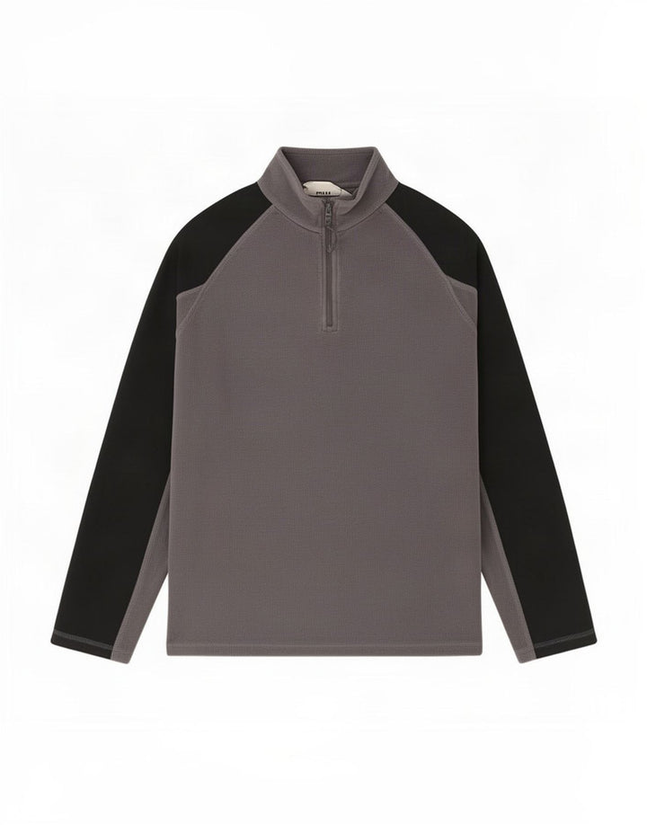 Mountain Warehouse Ανδρικό φερμουάρ Fleece Jumper Medium Grey Colourblock