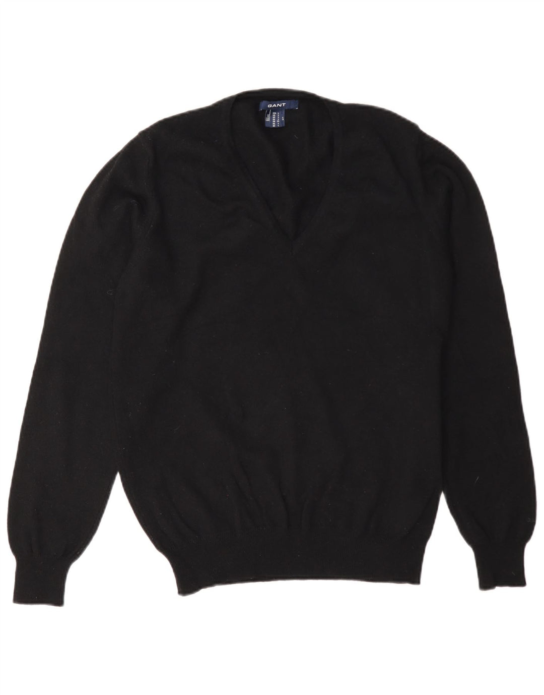 Γυναικείο πουλόβερ με λαιμόκοψη Gant UK 14 Large Black Wool