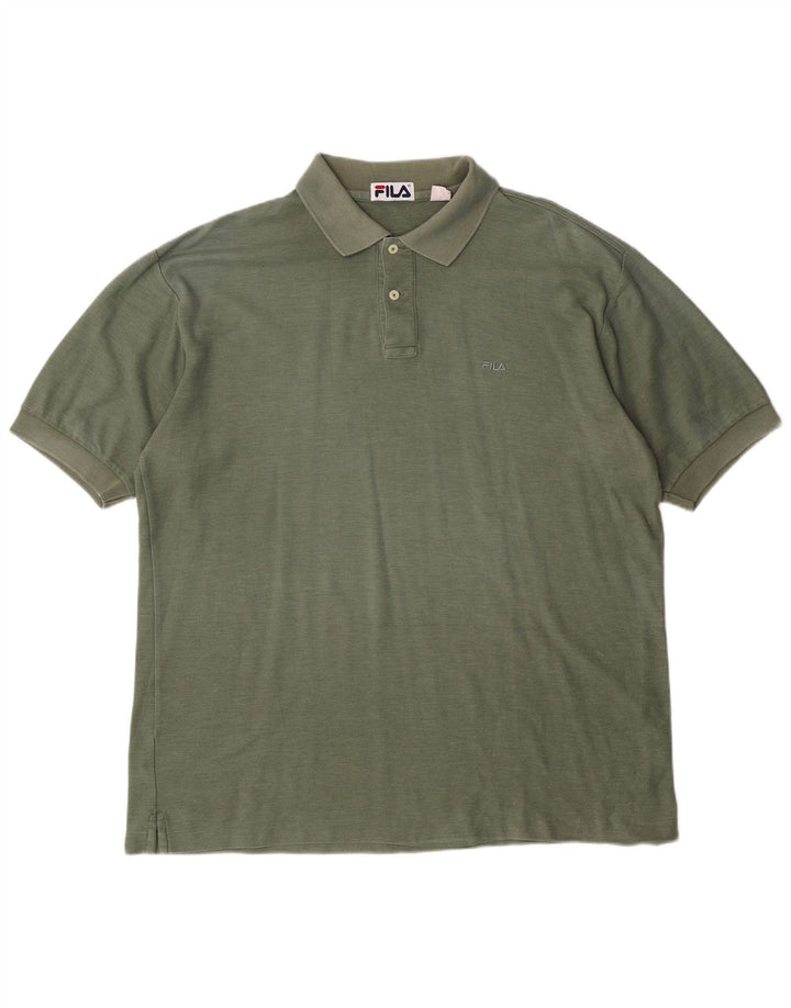 Fila Ανδρικό πουκάμισο πόλο IT 56 XL Πράσινο βαμβακερό