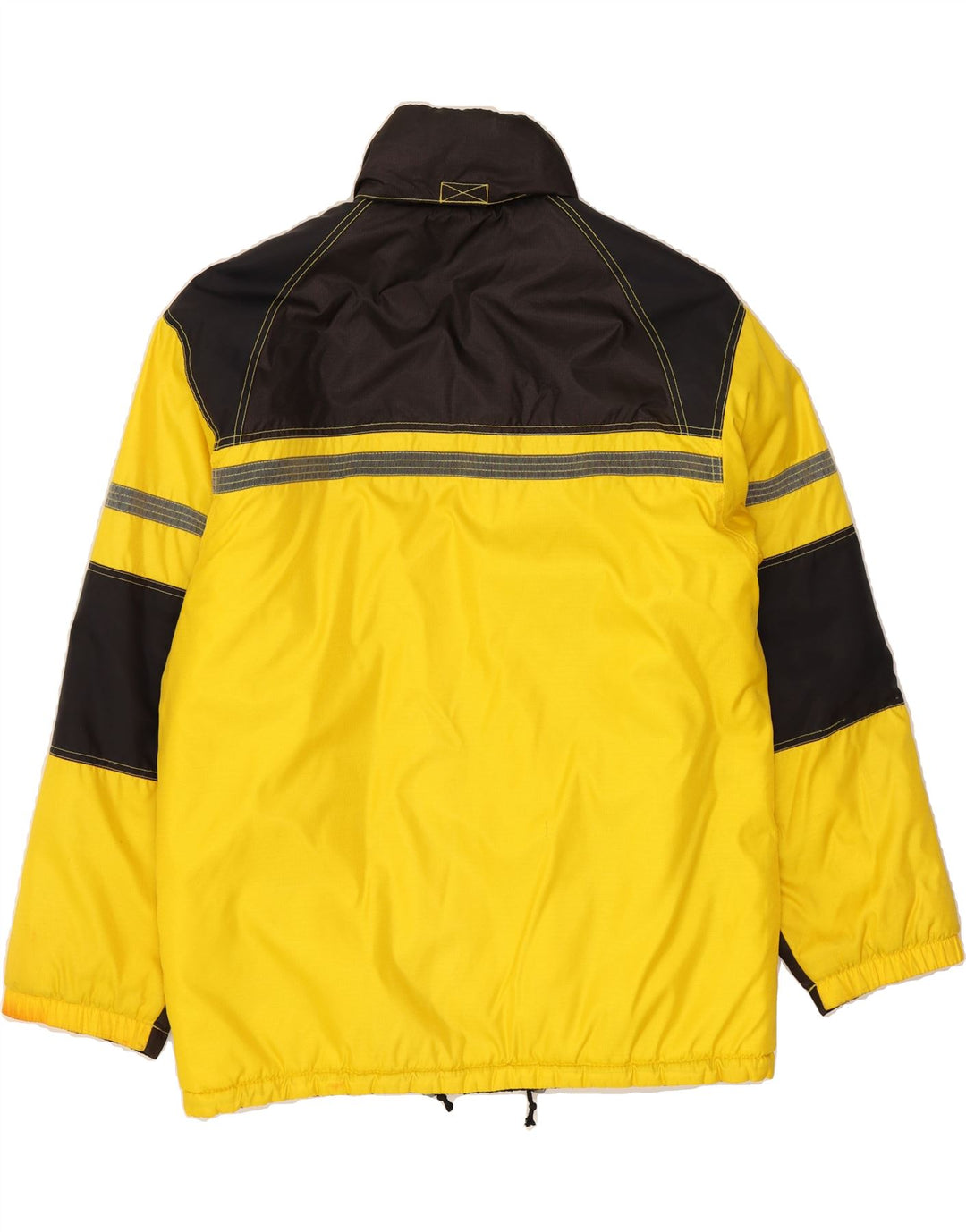 ONE BY ONE Mens Windbreaker Jacket UK 40 Large Yellow Colourblock Vintage One By One and Second-Hand One By One from Messina Hembry 
