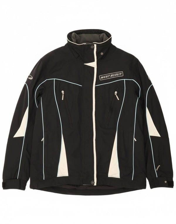 West Scout γυναικείο τζάκετ αντιανεμικό UK 16 Large Black Colourblock Nylon
