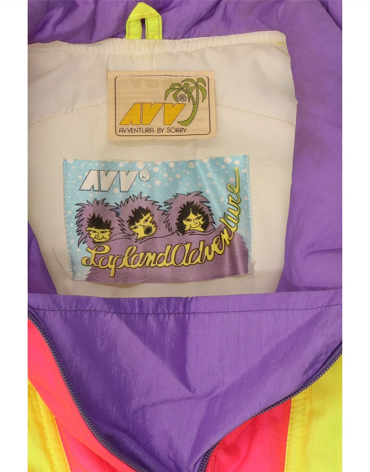 Vintage Γυναικείο Oversized γραφικό μπουφάν UK 14 Medium πολύχρωμο