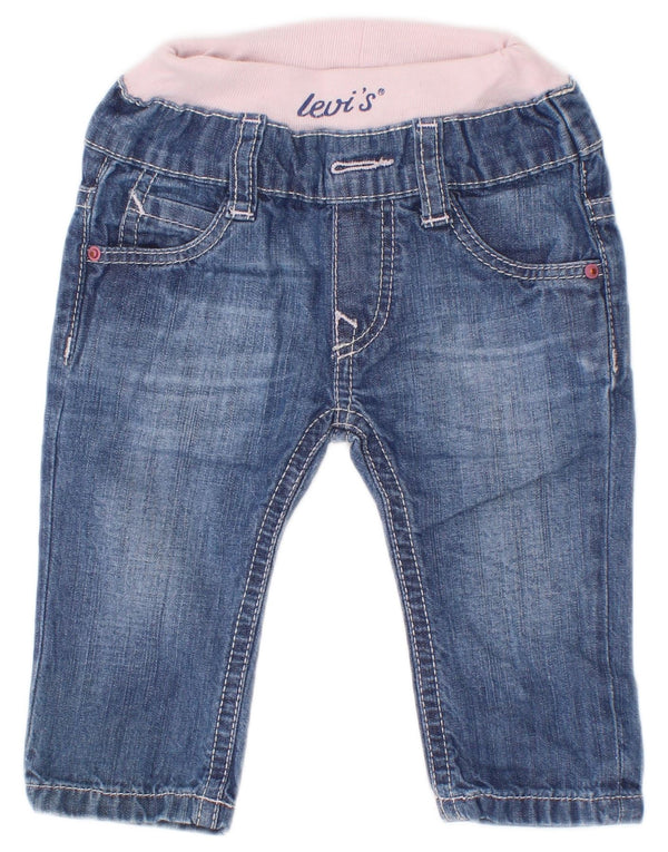 Levi's Baby Girls Slim Jeans 0-3 μηνών W16 L4 Μπλε χρώματος βαμβακερό