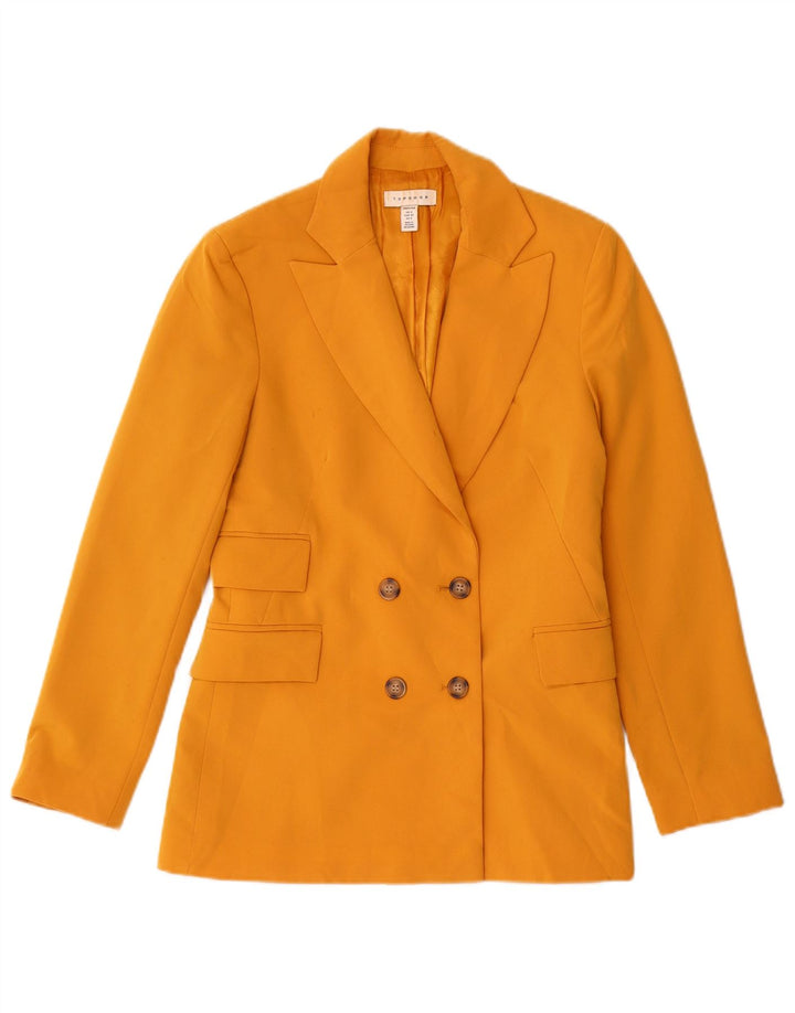 Topshop Γυναικείο σακάκι με διπλό στήθος UK 4 XS κίτρινο πολυεστέρα