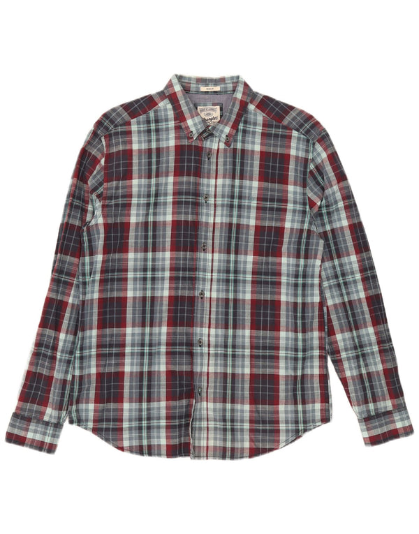 Ανδρικό πουκάμισο Wrangler με κανονική εφαρμογή, μεσαίο μπλε βαμβακερό