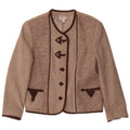 Meico Γυναικείο μπουφάν blazer UK 12 μεσαίου καφέ πολυεστέρας