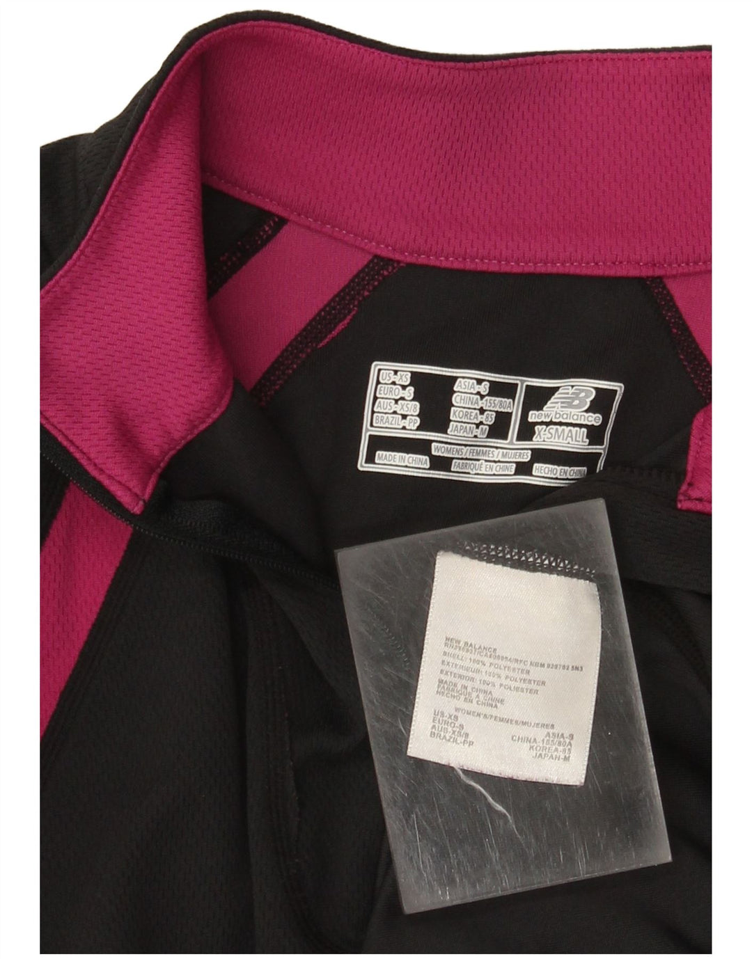 NEW BALANCE Γυναικεία φόρμα πουλόβερ Top UK 6 XS Black Colourblock