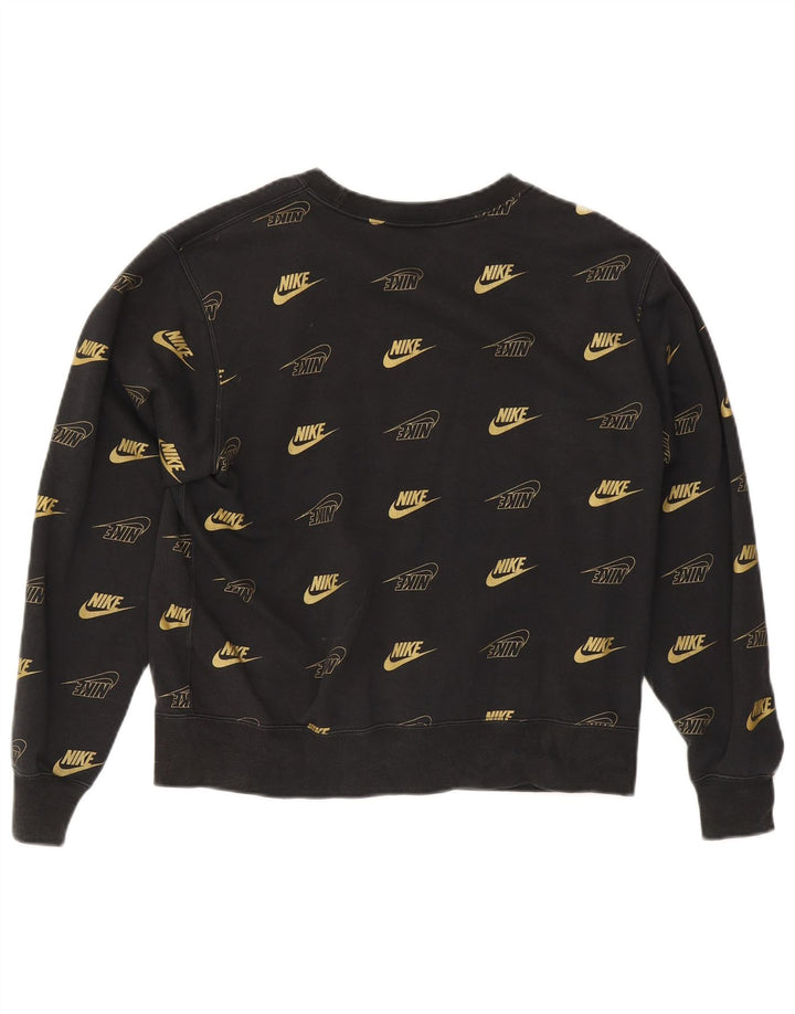 Γυναικείο γραφικό υπερμεγέθη φούτερ Nike UK 10 Μικρό μαύρο βαμβακερό