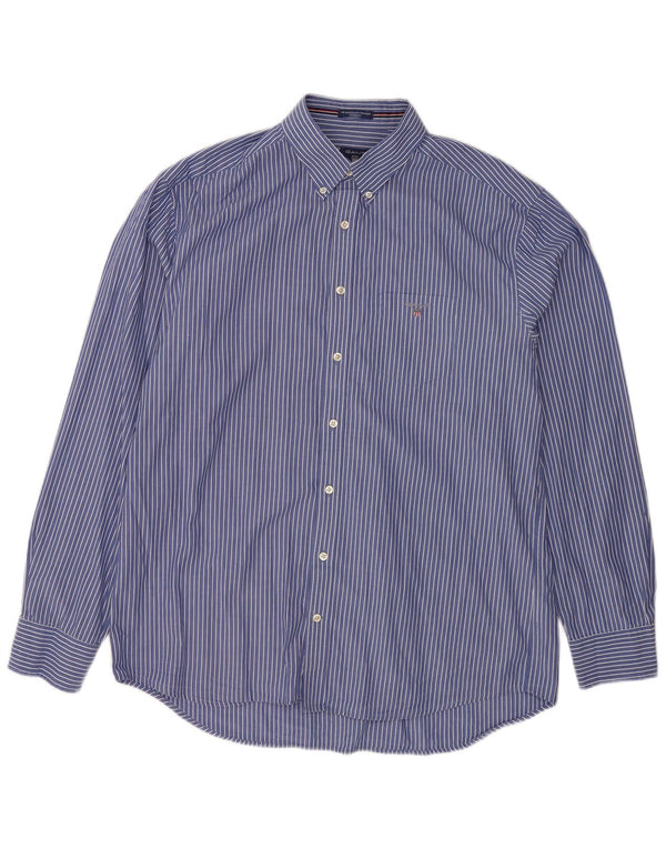 Ανδρικό πουκάμισο Gant Regular Fit Size 43/44 17 1/2 XL Blue Pinstripe Cotton