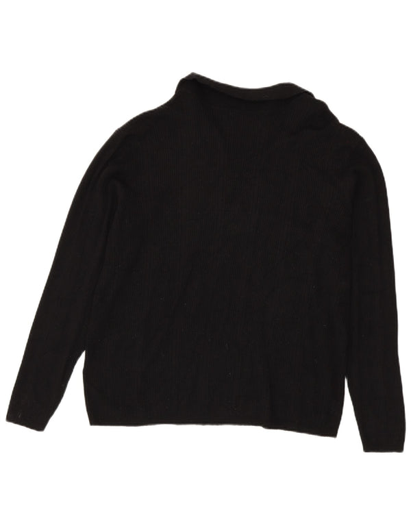 Marks & Spencer Γυναικείο Πόλο πουλόβερ με λαιμόκοψη UK 18 XL μαύρη βισκόζη