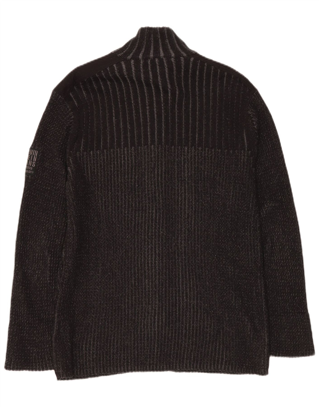 CALVIN KLEIN JEANS Γυναικείο πουλόβερ ζακέτα UK 14 μεγάλο γκρι βαμβακερό