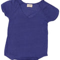 Zara Γυναικείο T-Shirt Top UK 14 Medium Blue Flecked