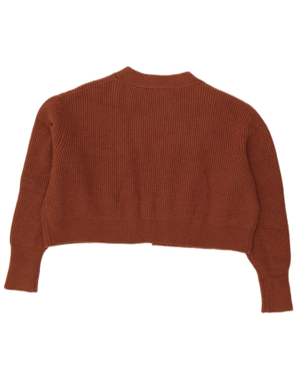 Ζακέτα Zara Oversized Crop Open UK 14 Medium Brown