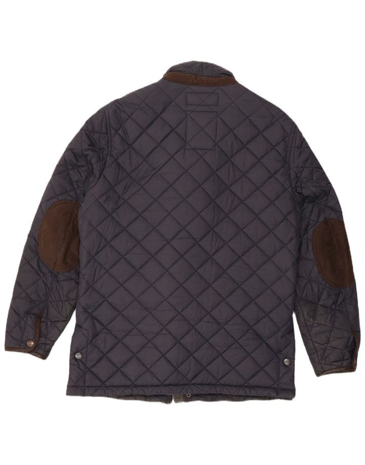 Ανδρικό καπιτονέ μπουφάν Crew Clothing UK 40 Large Navy Blue Nylon