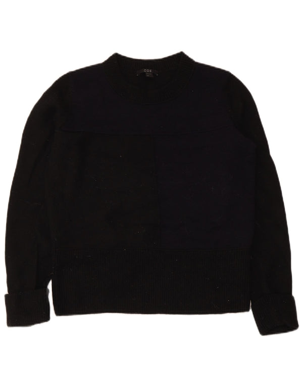 Γυναικείο πουλόβερ Cos Crew Neck Jumper UK 10 Small Black Wool