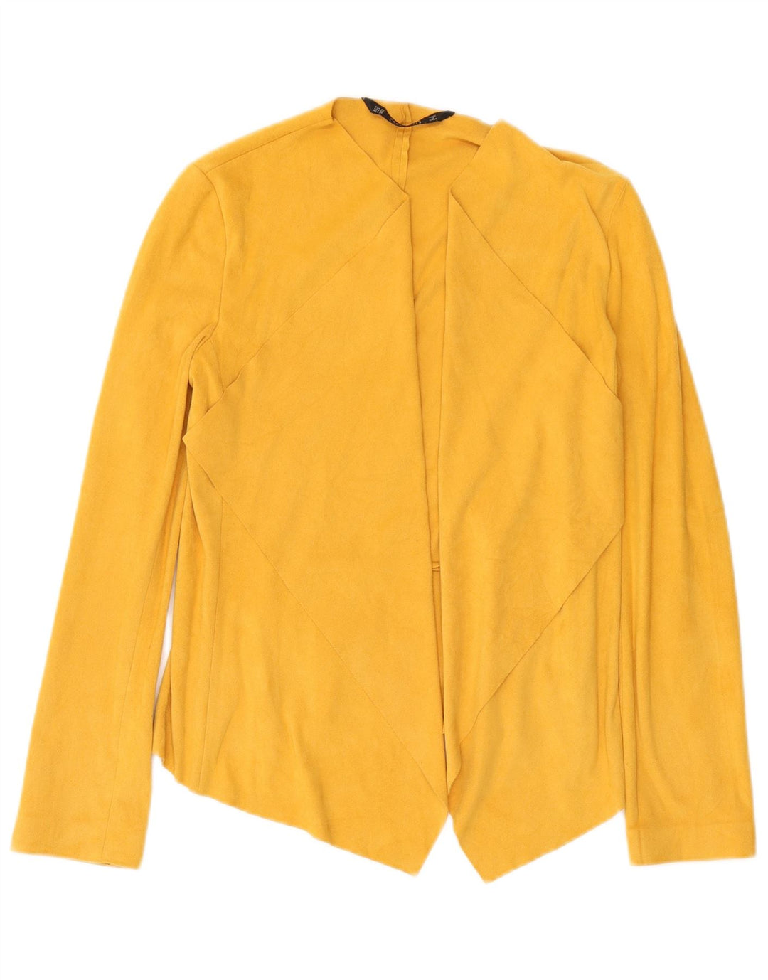 Zara Γυναικείο Open Blazer Jacket UK 6 XS Yellow Polyester