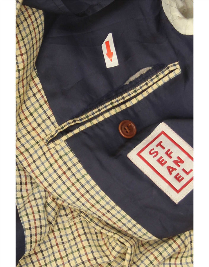 Stefanel Ανδρικό σακάκι με 3 κουμπιά σακάκι UK 38 Medium Beige Check