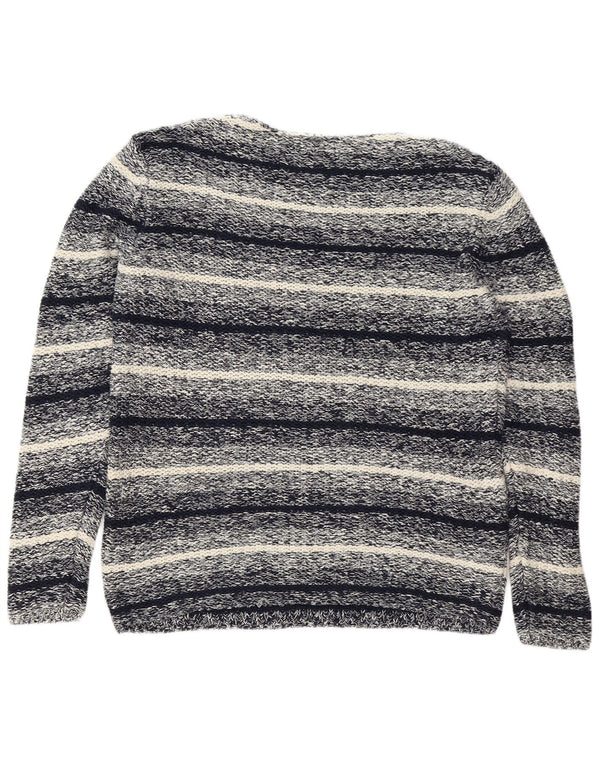 Jack & Jones Ανδρικό πουλόβερ με λαιμόκαυστο βαμβακερό XL Navy Blue ριγέ