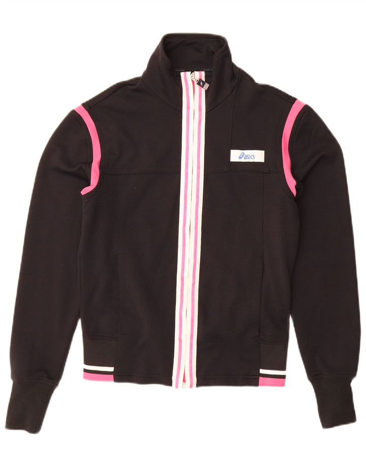 Γυναικεία αθλητική φόρμα Asics Top Jacket UK 10 Small Black Colourblock