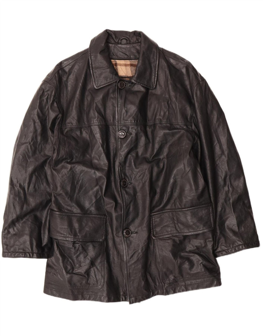 MARCO BALDASSARI Womens Leather Jacket UK 18 XL  Black Leather