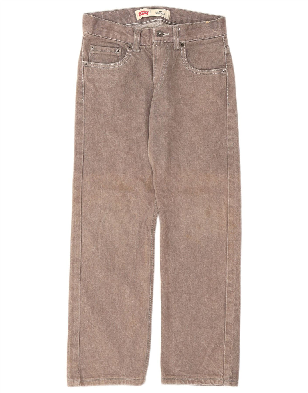 Levi's Womens 505 Regular Straight Jeans W25 L25 Γκρι βαμβακερό