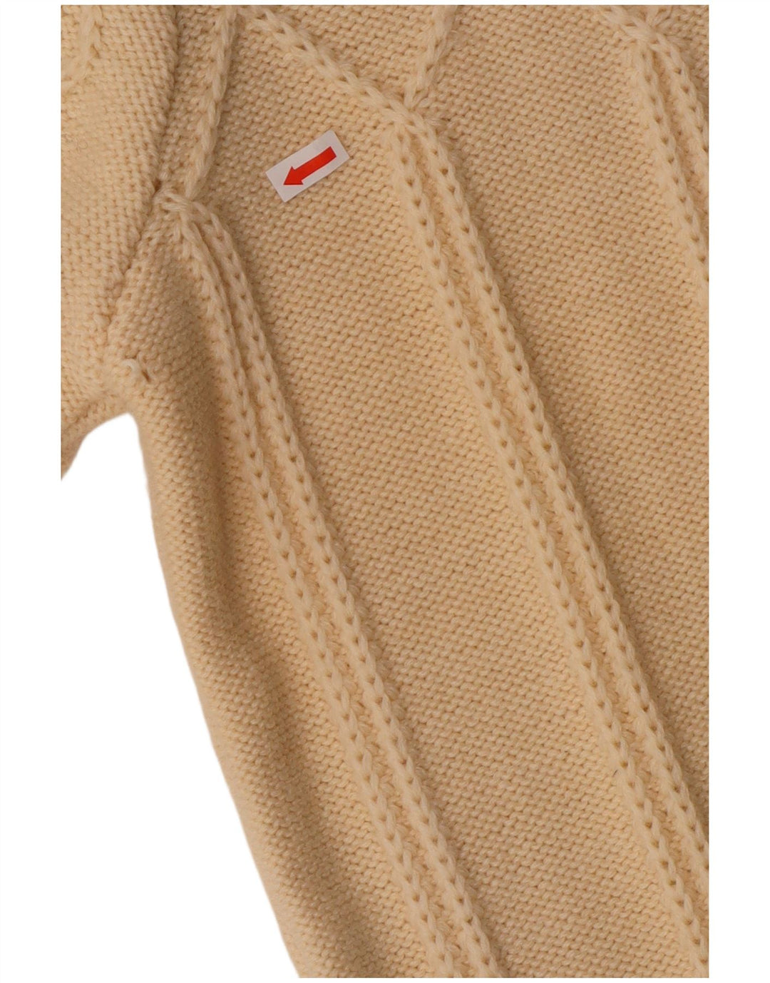 Vintage γυναικεία ζακέτα πουλόβερ UK 12 Μαλλί με μεσαίο ανοιχτό λευκό