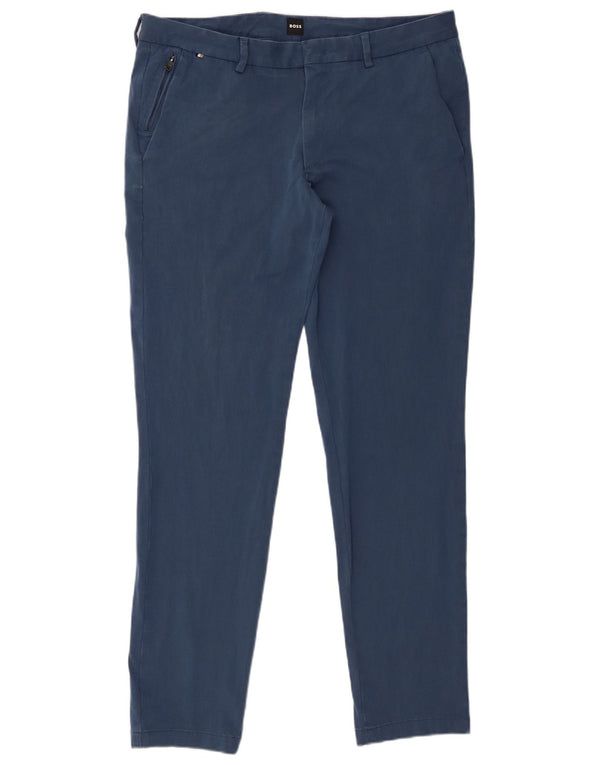 Ανδρικό παντελόνι Chino Hugo Boss Slim W36 L31 Μπλε βαμβακερό