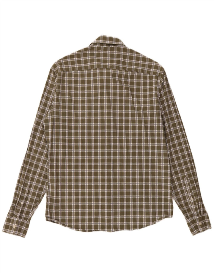 MICHAEL KORS Ανδρικό πουκάμισο με λεπτή εφαρμογή, μεσαίο χακί βαμβακερό