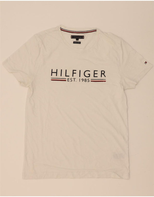 Ανδρικό γραφικό T-Shirt Tommy Hilfiger Top Μεσαίο λευκό βαμβακερό