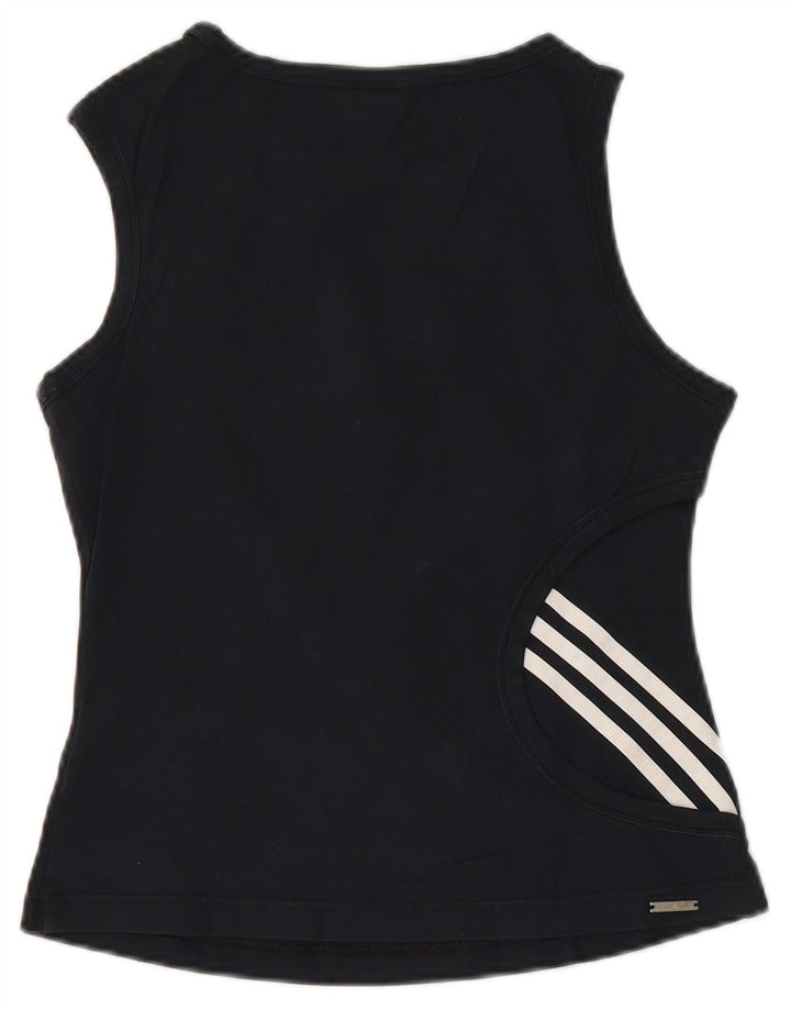 Adidas Γυναικείο γιλέκο τοπ UK 10 Small μαύρο βαμβακερό