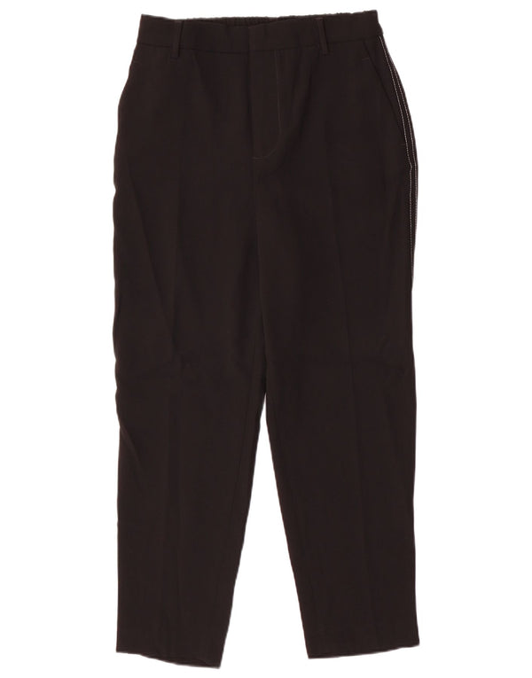 Zara Γυναικείο ψηλόμεσο κωνικό παντελόνι Chino XS W26 L25 μαύρο πολυεστέρα
