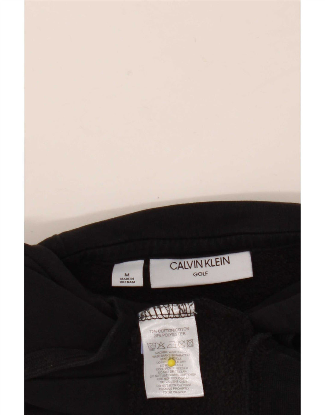 Calvin Klein Ανδρική κουκούλα γκολφ, μεσαίο μαύρο βαμβακερό