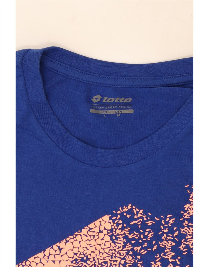 Ανδρικό γραφικό μπλουζάκι Lotto Top Medium Blue