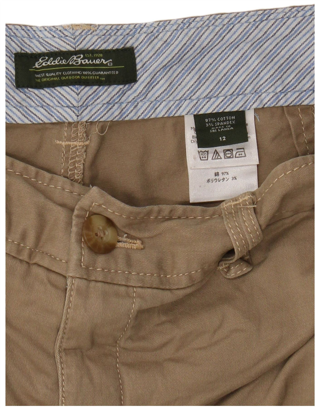 EDDIE BAUER Ανδρικό σορτς βερμούδα US 12 Μεγάλο W34 Μπεζ βαμβακερό