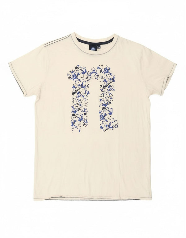 North Sails Boys Graphic T-Shirt Top 15-16 Years Off White Spotted