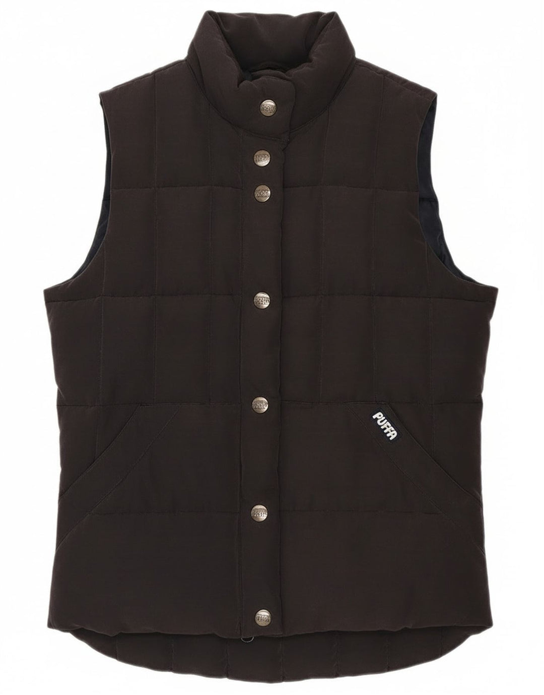 Puffa γυναικείο padded Gilet UK 6 XS Navy Blue Polyester