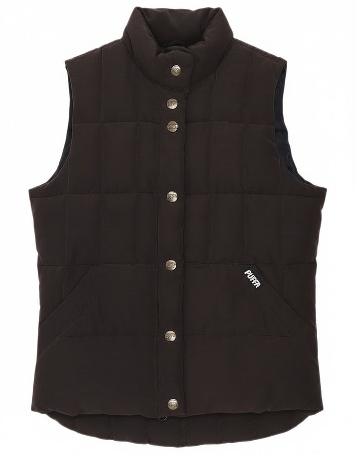 Puffa γυναικείο padded Gilet UK 6 XS Navy Blue Polyester